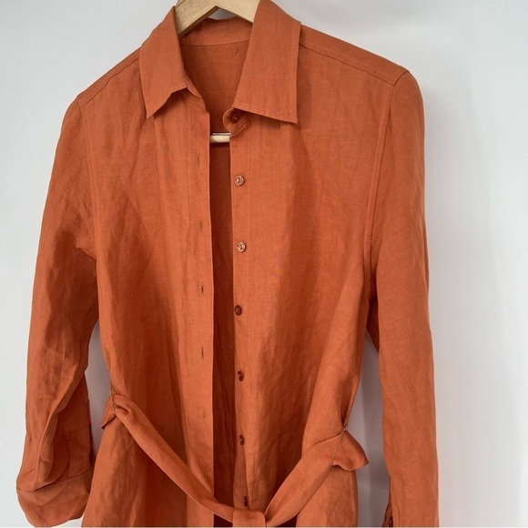 Andie The Corvo Button Up Linen Auburn Size S NWT - Picture 4 of 15